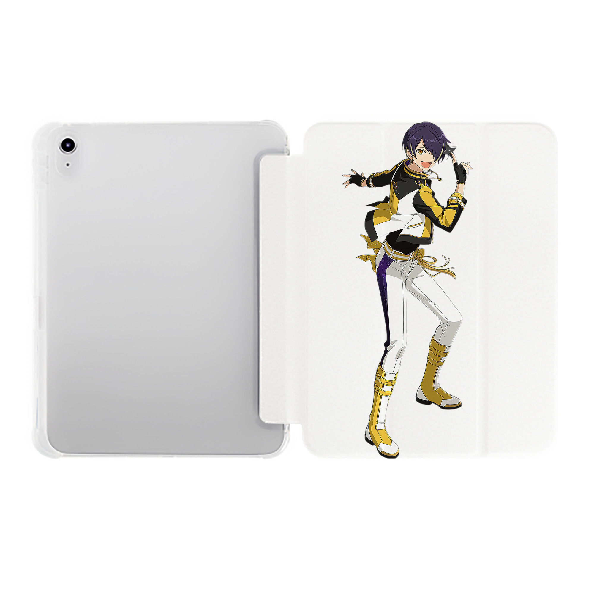 （画像用） あんさんぶるスターズ! Ensemble Stars IPad ケース ペン収納付き 三つ折りスタンド PUレザー×シリコン 対応機種9.5/10.5/10.9インチ